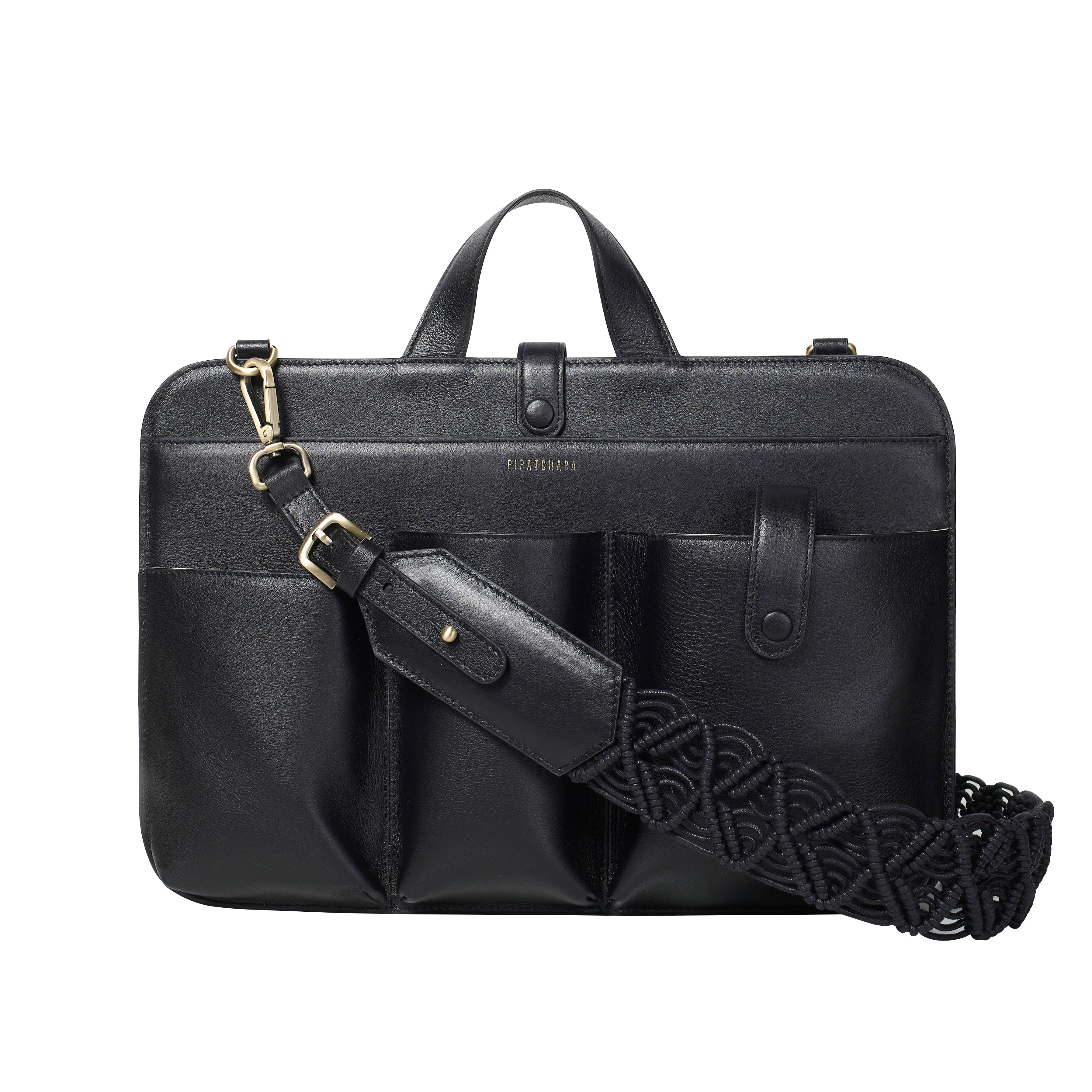 Lia Laptop (Leather) Black