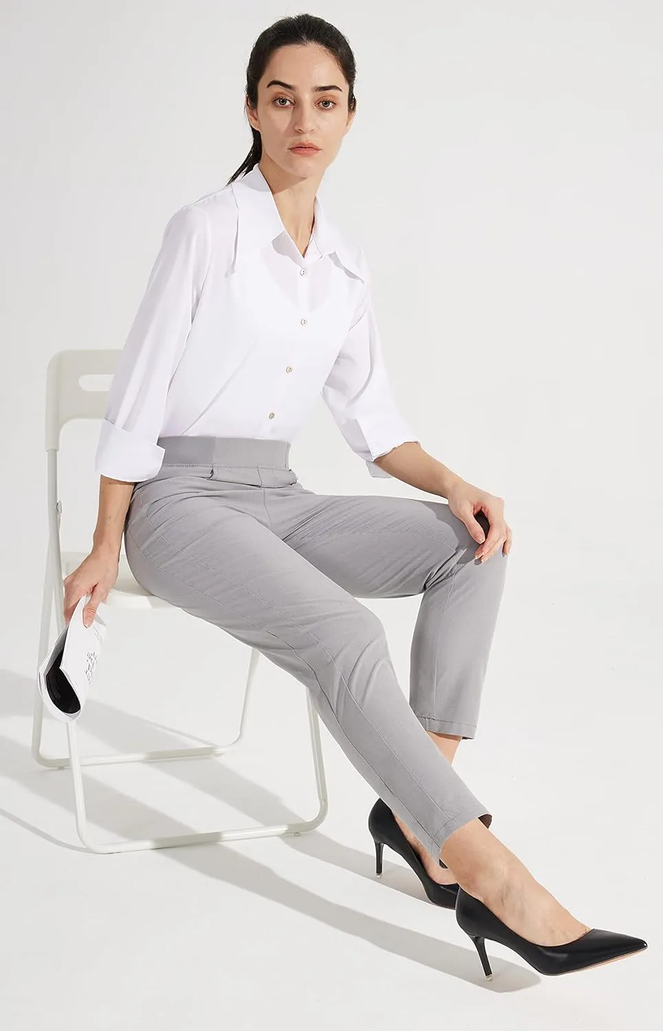 Libin Women’s Golf Pants Quick Dry Hiking Pants Lightweight Work Ankle Dress Pants for Women Business Casual Travel