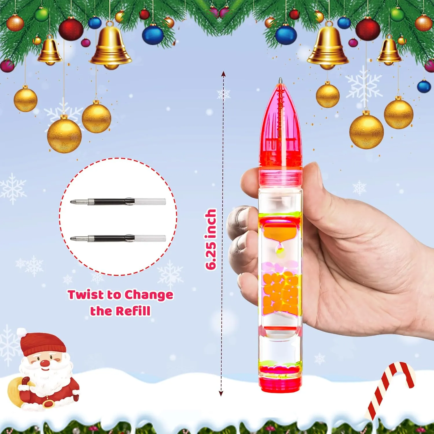 Liquid Pens Easter Basket Stuffers Gift for Girls Kids, Fun Cool Pens Autism ADHD Anxiety Stress Relief Travel Draw Toy Fidget Sensory Desk Toys Party Favor Classroom Prize for Boys Girls (3PCS)