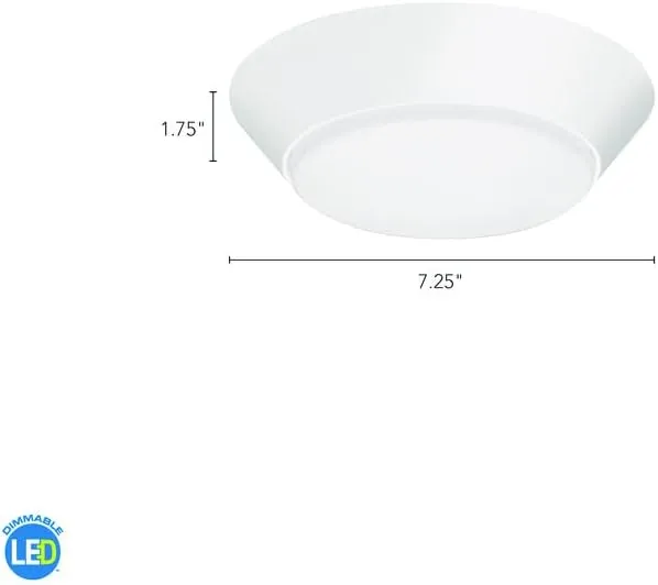 Lithonia Lighting 7-Inch Versi Light LED Flush Mount, White