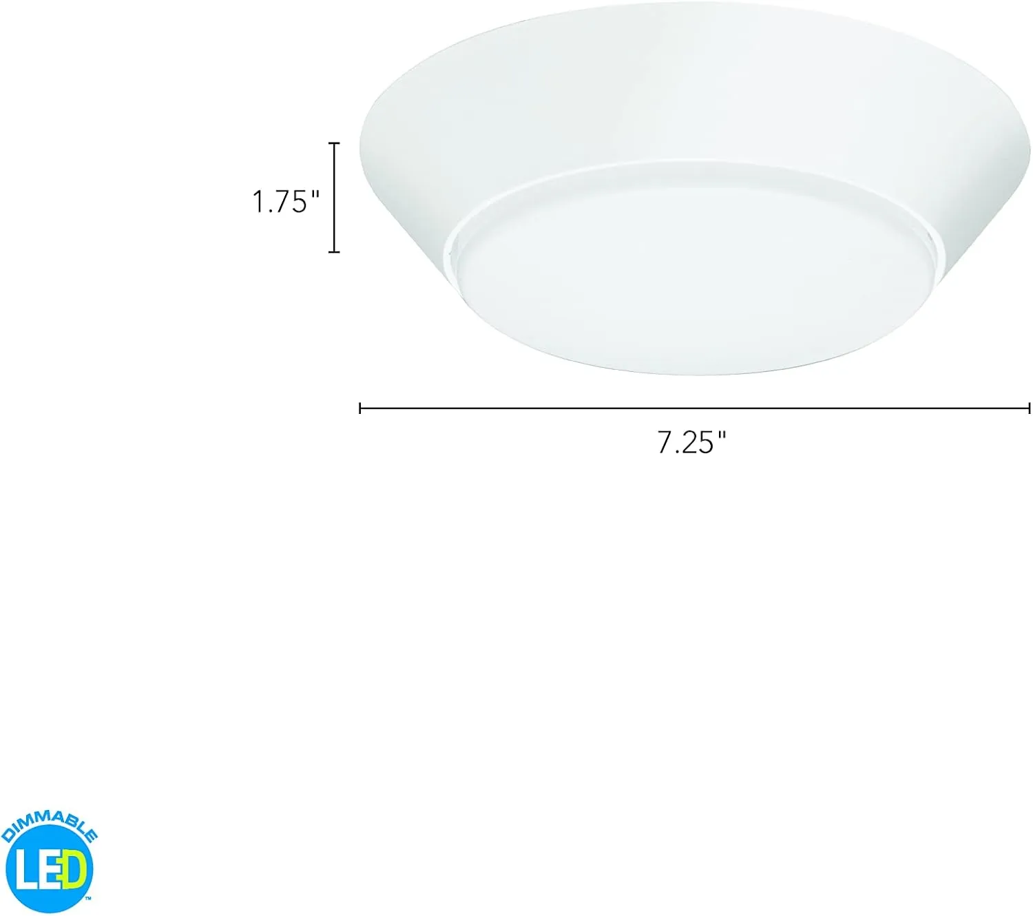 Lithonia Lighting 7-Inch Versi Light LED Flush Mount, White