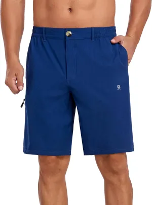 Little Donkey Andy Men's Quick Dry Stretch Shorts for Hiking Golf Travel, with Elastic Waist