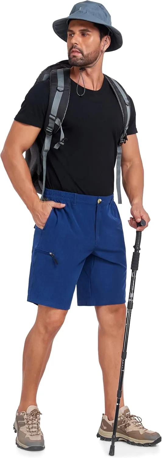 Little Donkey Andy Men's Quick Dry Stretch Shorts for Hiking Golf Travel, with Elastic Waist