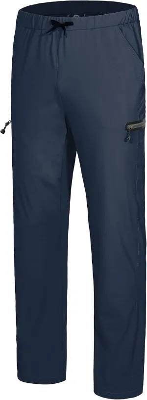 Little Donkey Andy Men's Ultra-Stretch Lightweight Quick Dry Athletic Pants Drawstring Travel Exercise Running Jogging