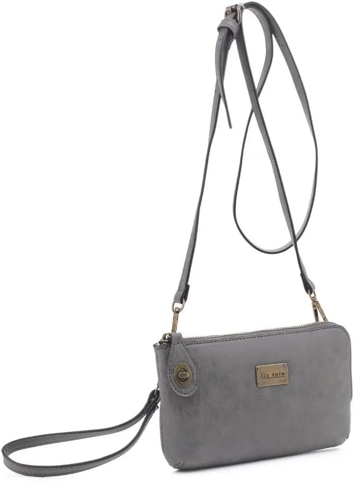 Liz Soto Tina Wristlet Wallets for Women - Clutch Wristlet Convertible to Shoulder Bag or Handbag, Wrist Purse