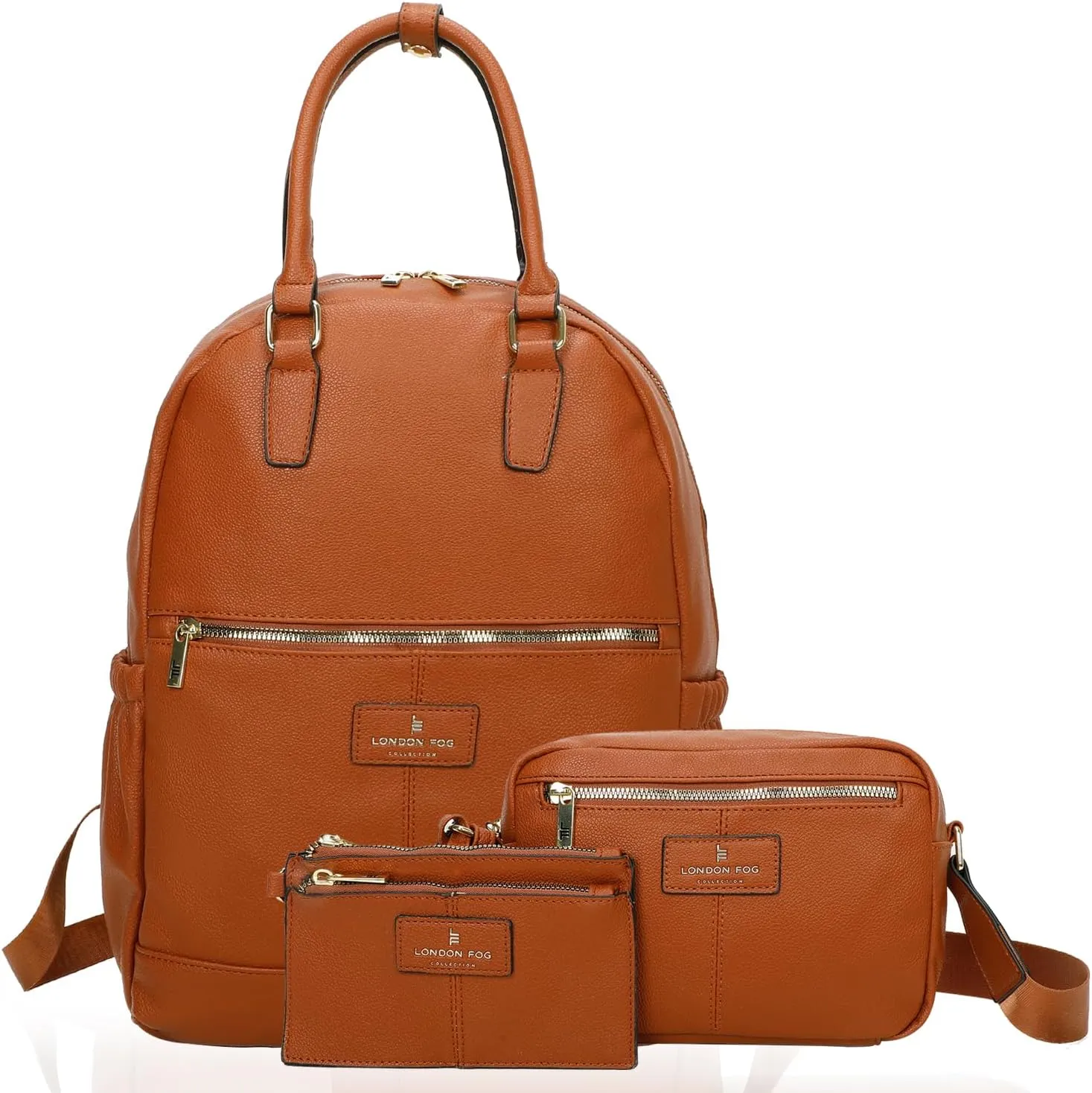 LONDON FOG - Backpack | Travel Backpack for Women | Purse | Laptop Backpack | Crossbody Bag and Wallet Set | Set of 3