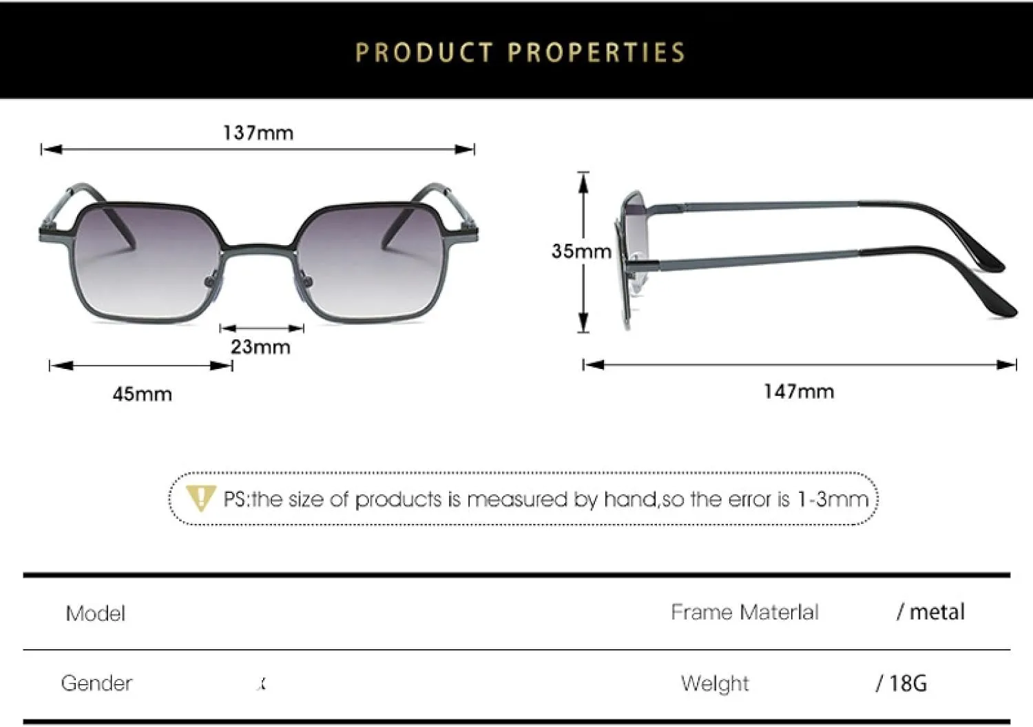 Luxury Small Metal Fashion Retro Sun Glasses Travel Street Photography Shades Unisex Uv400