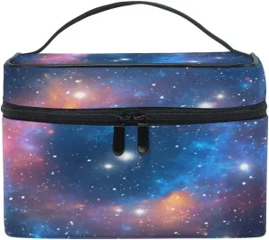 Makeup Bag, Colorful Space Star Nebula Travel Makeup Organizer Bag Cosmetic Cases Toiletry Bags for Girl Women Ladies