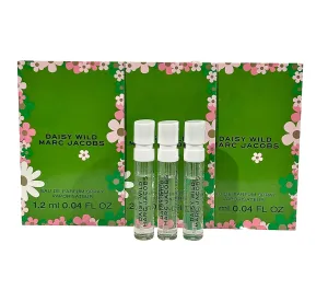 Marc Jacobs DAISY WILD Sample Women Perfume Spray EDP Vials 1.2 ml / 0.04 oz - set of 3