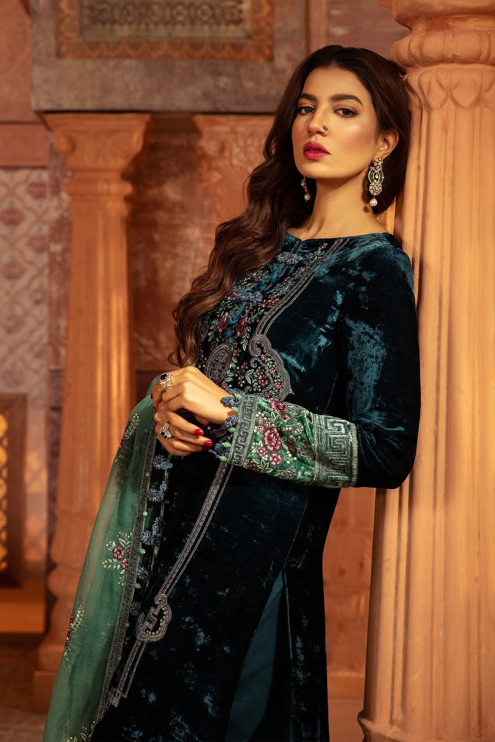 MARIA.B Luxury Velvet Collection – VEL-20-103-Teal