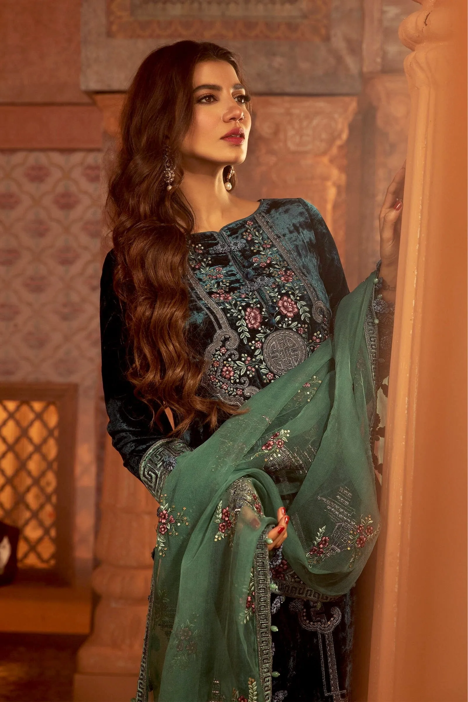 MARIA.B Luxury Velvet Collection – VEL-20-103-Teal