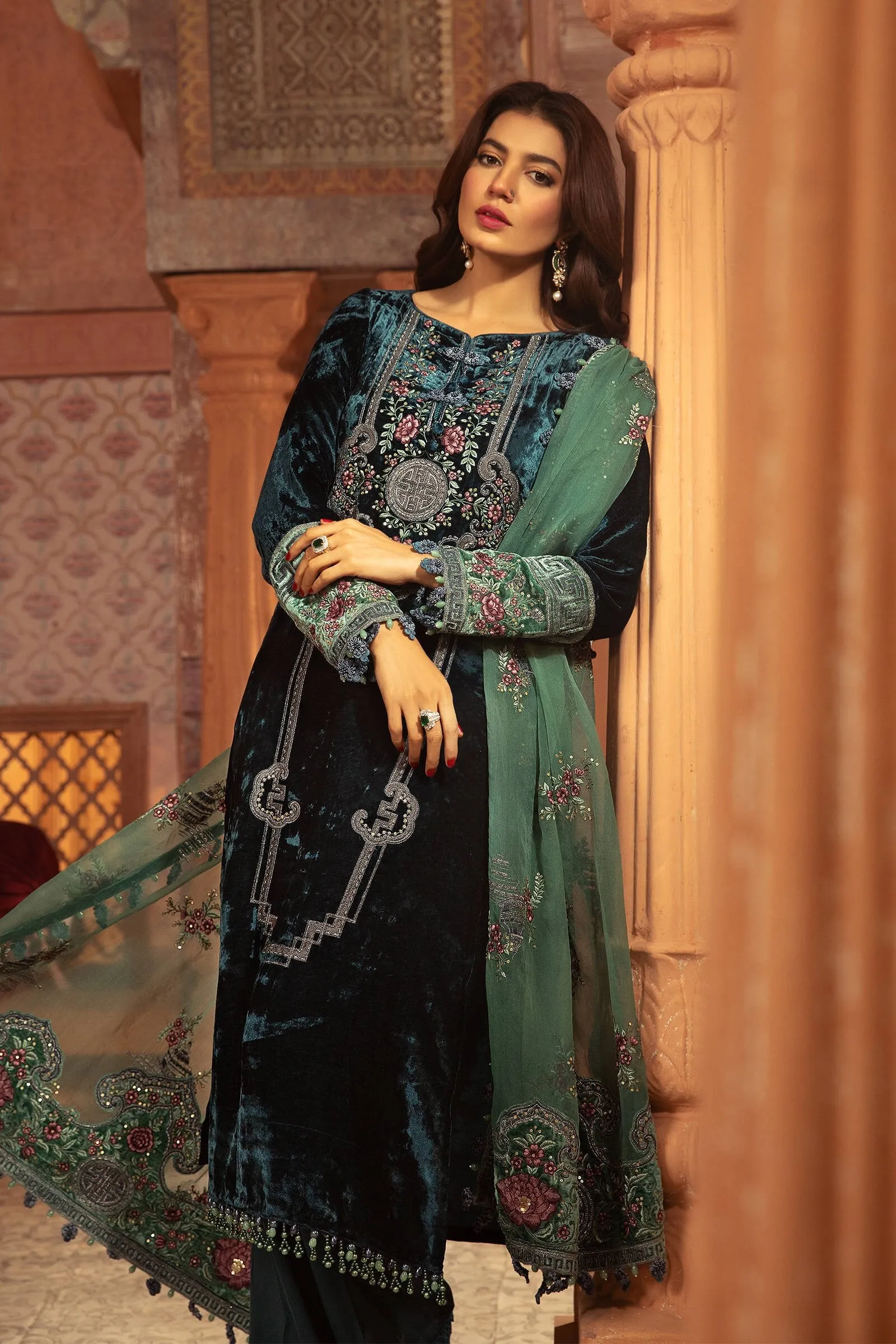 MARIA.B Luxury Velvet Collection – VEL-20-103-Teal