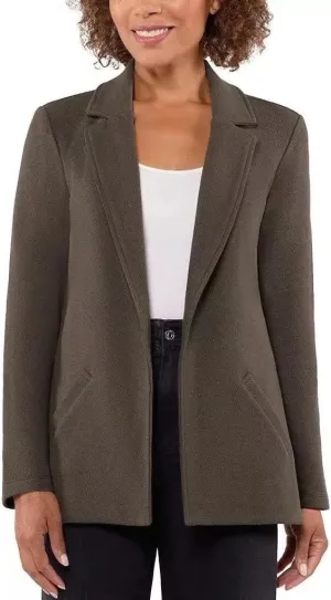 Matty M Ladies Knit Boyfriend Blazer (Pebble, S)