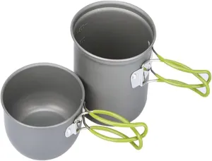 MDybf Portable Cookware Set, Camping Kitchen Utensils Set, Outdoor Cooking Travel Set, Fruit Green Handle,Small Pot
