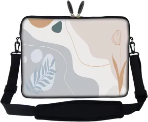 Meffort Inc 15 15.6 inch Neoprene Laptop Sleeve Bag Carrying Case with Hidden Handle and Adjustable Shoulder Strap - Abstract Arts