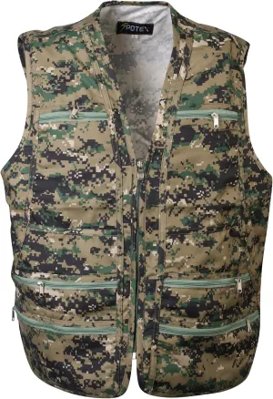 Men's 9 Pockets Work Utility Vest Military Photo Safari Travel Vest Workwear Jacket