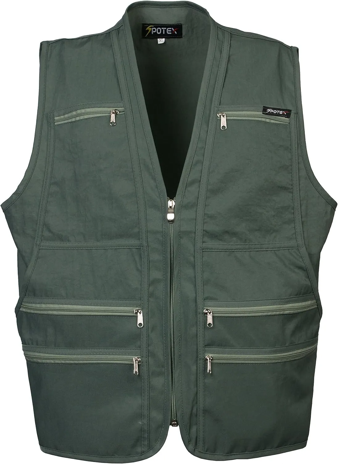 Men's 9 Pockets Work Utility Vest Military Photo Safari Travel Vest Workwear Jacket
