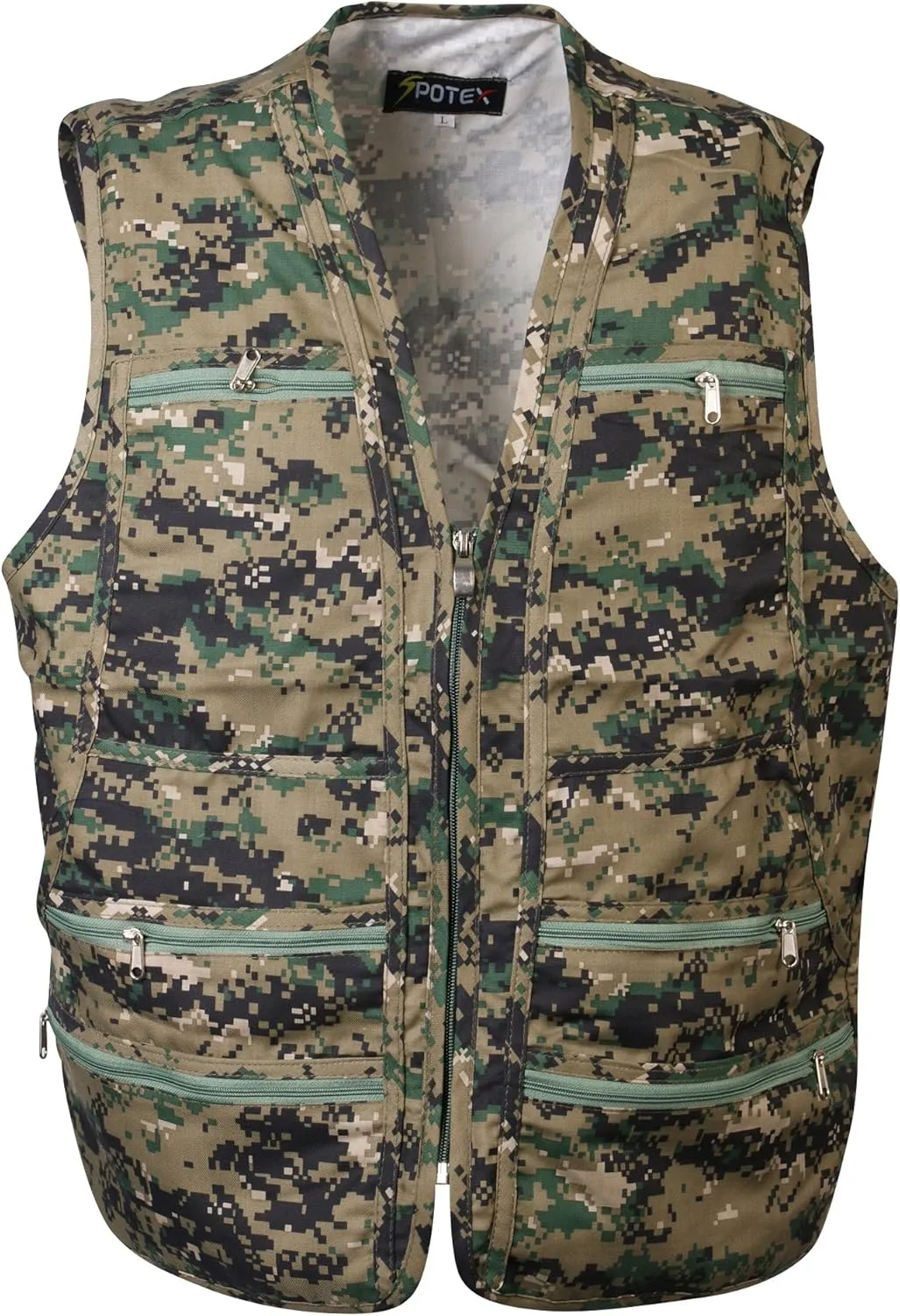 Men's 9 Pockets Work Utility Vest Military Photo Safari Travel Vest Workwear Jacket