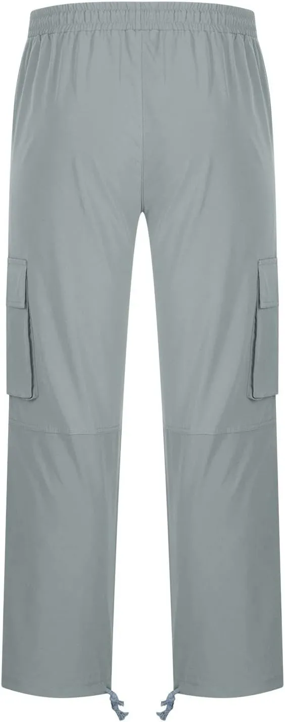 Mens Cargo Pants Casual Baggy Utility Work Hiking Joggers Athletic Big and Tall Sweatpants with Multi Pockets