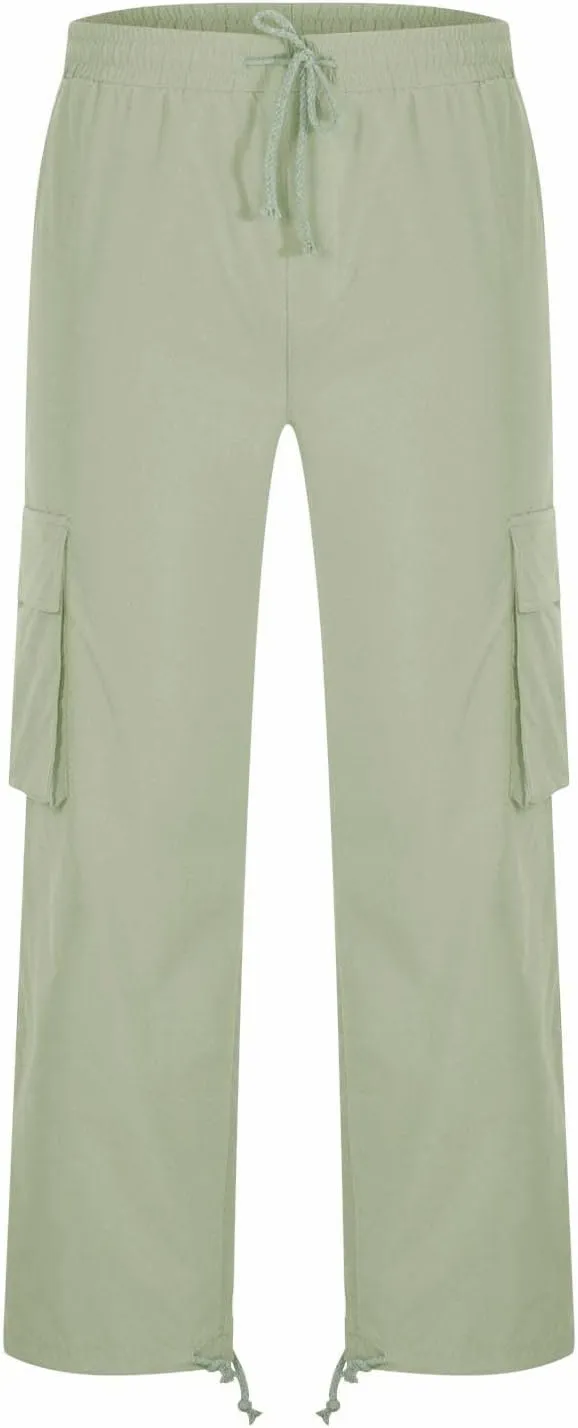 Mens Cargo Pants Casual Baggy Utility Work Hiking Joggers Athletic Big and Tall Sweatpants with Multi Pockets