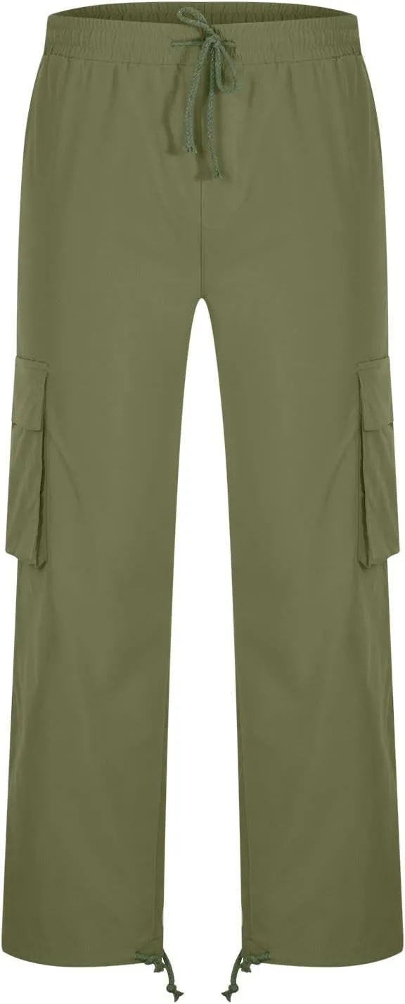 Mens Cargo Pants Casual Baggy Utility Work Hiking Joggers Athletic Big and Tall Sweatpants with Multi Pockets