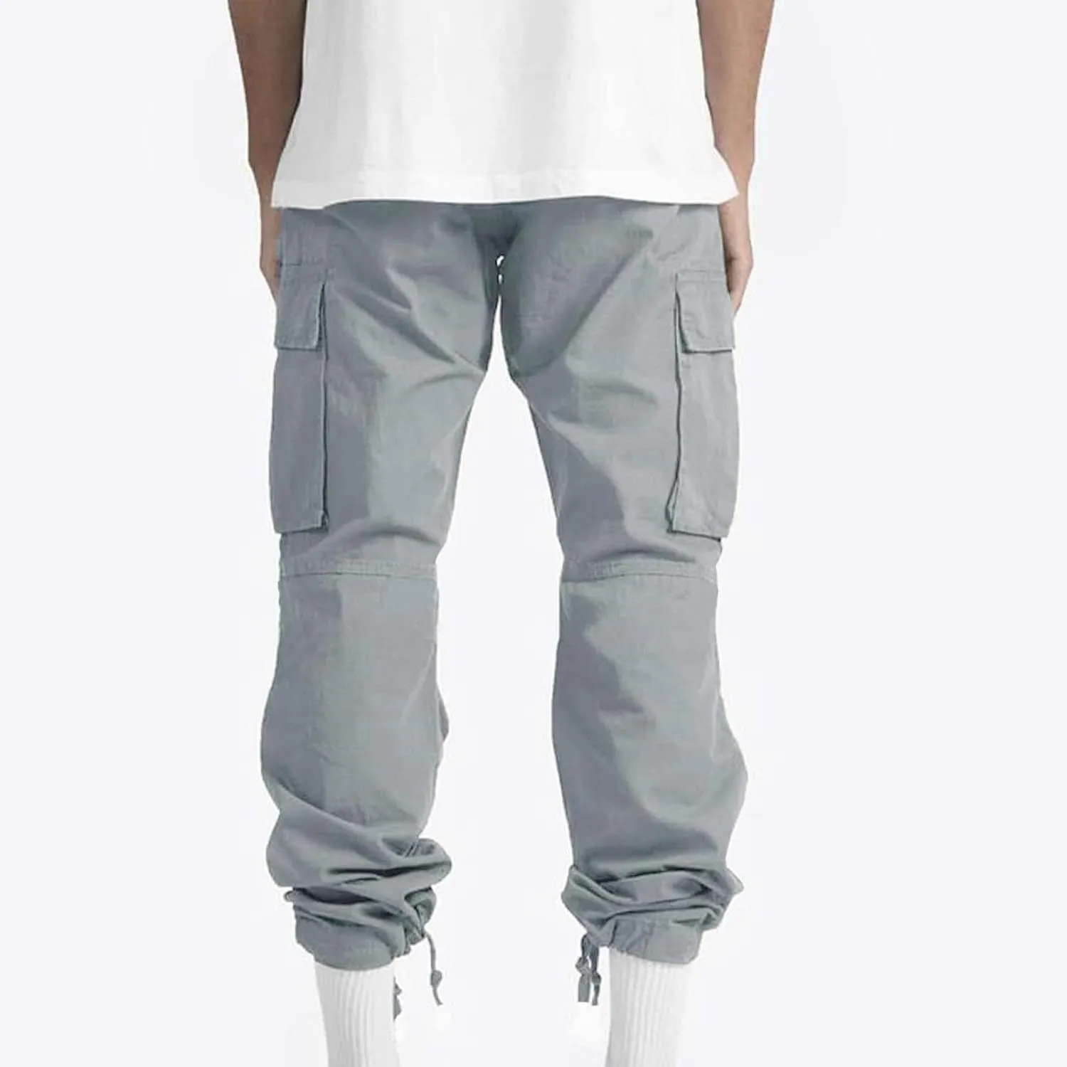 Mens Cargo Pants Casual Baggy Utility Work Hiking Joggers Athletic Big and Tall Sweatpants with Multi Pockets