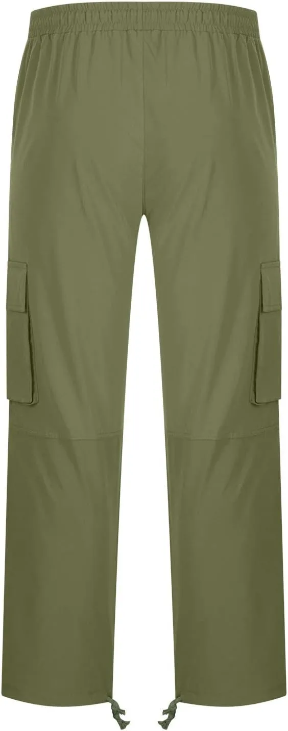 Mens Cargo Pants Casual Baggy Utility Work Hiking Joggers Athletic Big and Tall Sweatpants with Multi Pockets