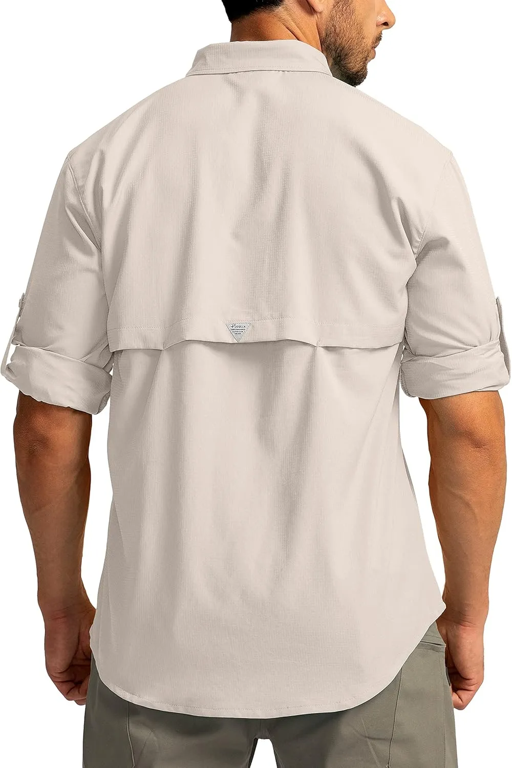Men's Sun Protection Fishing Shirts Long Sleeve Travel Work Shirts for Men UPF50  Button Down Shirts with Zipper Pockets