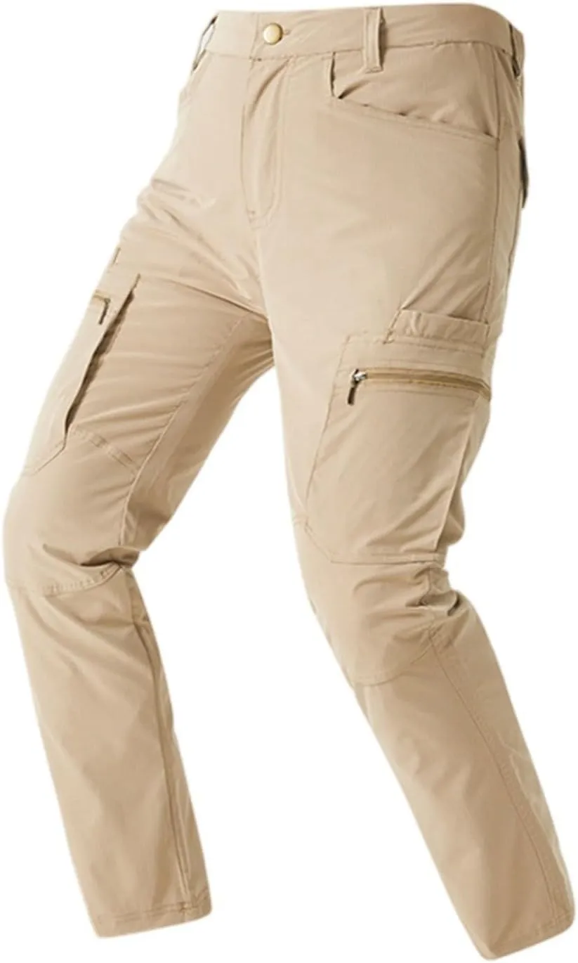 Mens Tactical Work Cargo Pants Waterproof Ripstop Stretch Quick Dry Pants Relaxed Fit Utility Outdoor Apparel