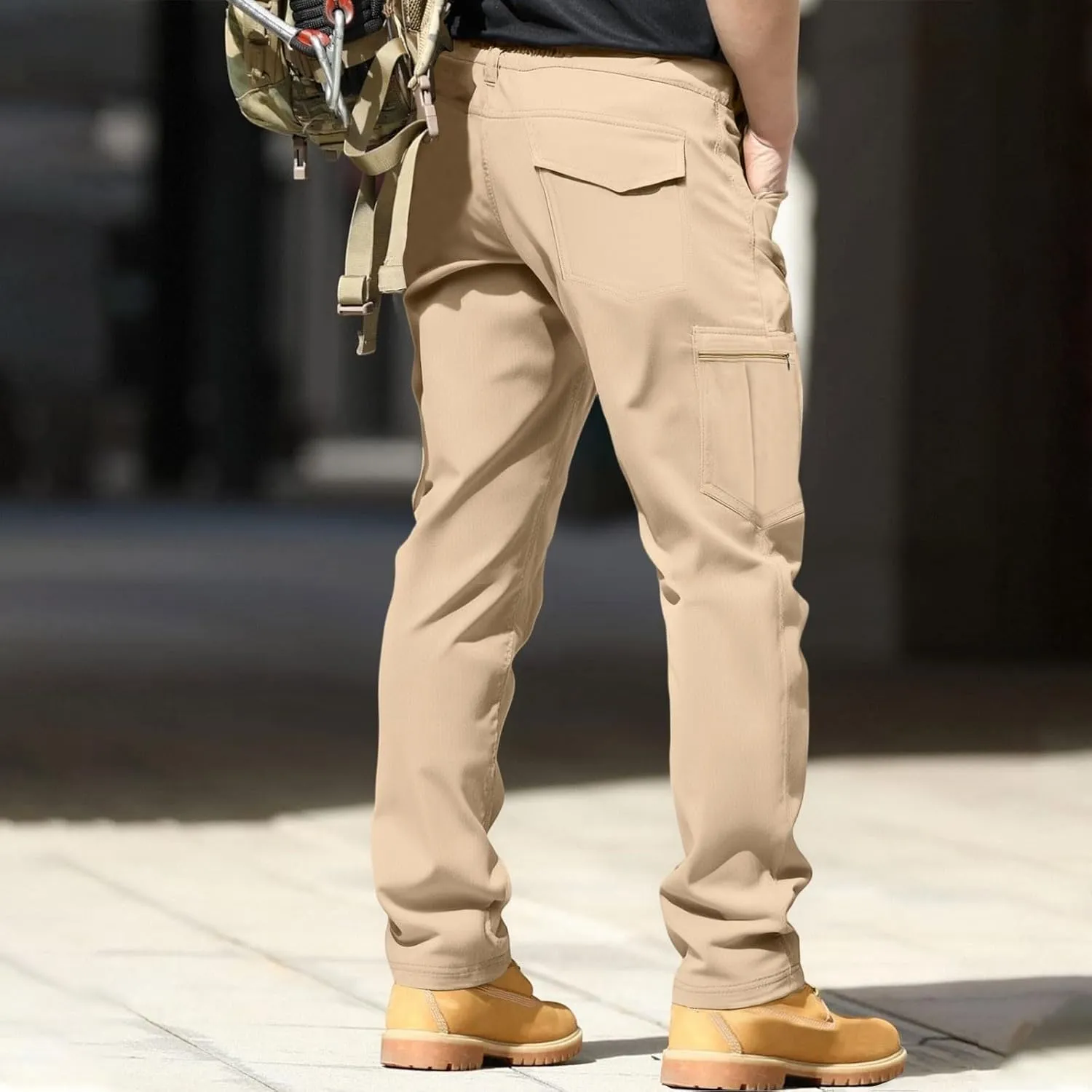 Mens Tactical Work Cargo Pants Waterproof Ripstop Stretch Quick Dry Pants Relaxed Fit Utility Outdoor Apparel