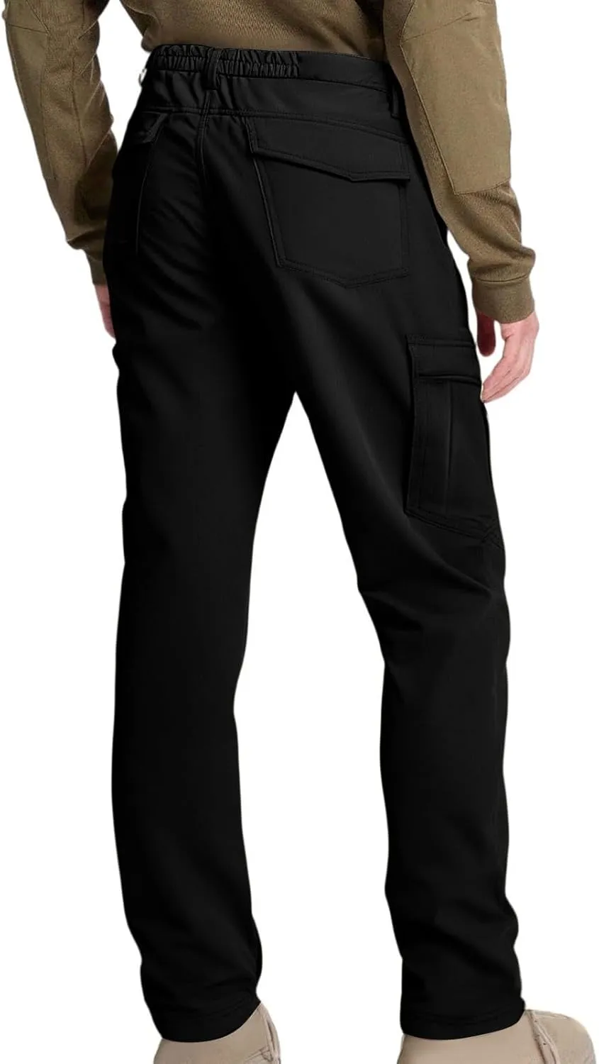 Mens Tactical Work Cargo Pants Waterproof Ripstop Stretch Quick Dry Pants Relaxed Fit Utility Outdoor Apparel