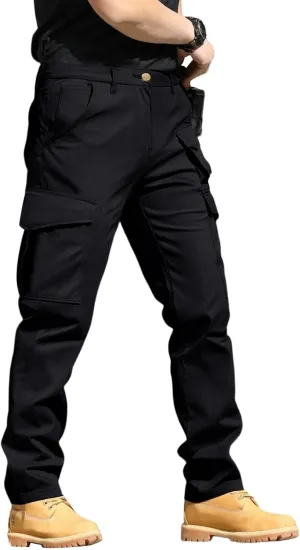 Mens Tactical Work Cargo Pants Waterproof Ripstop Stretch Quick Dry Pants Relaxed Fit Utility Outdoor Apparel