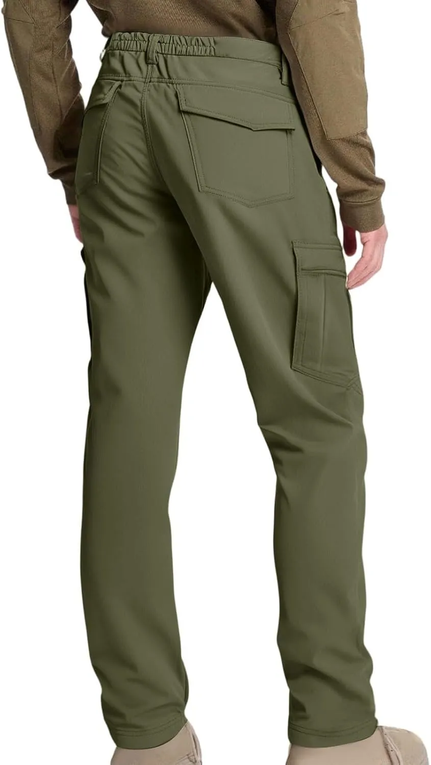 Mens Tactical Work Cargo Pants Waterproof Ripstop Stretch Quick Dry Pants Relaxed Fit Utility Outdoor Apparel