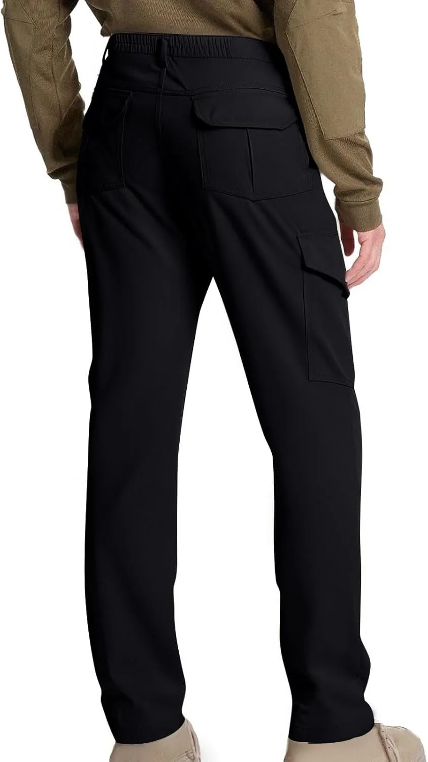 Mens Tactical Work Cargo Pants Waterproof Ripstop Stretch Quick Dry Pants Relaxed Fit Utility Outdoor Apparel