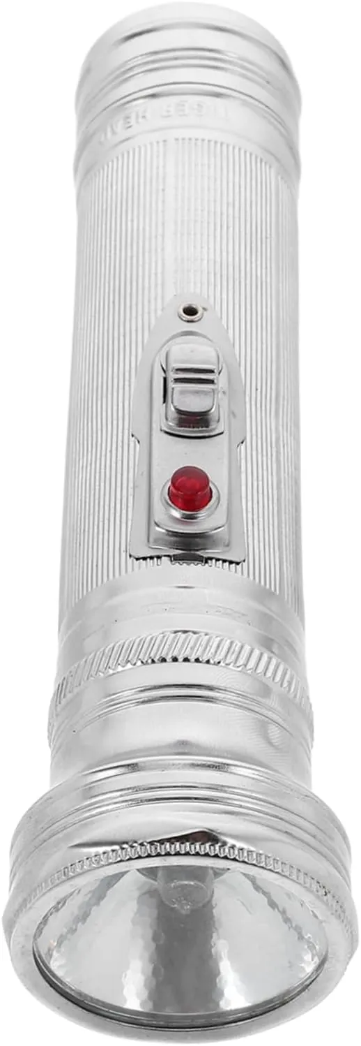 Metal 80s Flashlight Props Battery Operated Classic Office Decor Flashlight