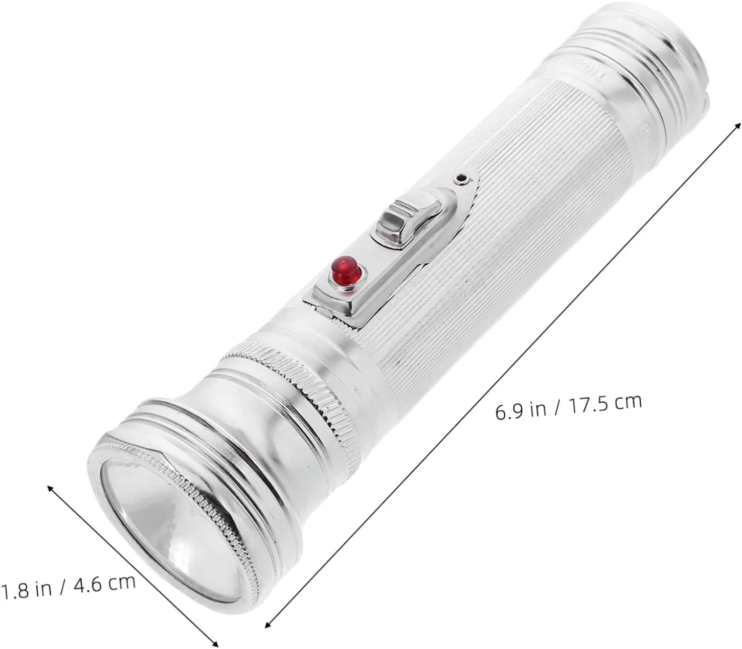 Metal 80s Flashlight Props Battery Operated Classic Office Decor Flashlight