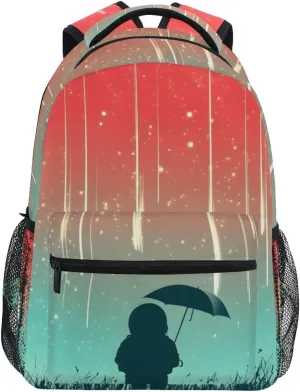 Meteor Shower Astronaut Backpack for School Girls Boys - Book Bag Laptop Travel Backpack Daypack M