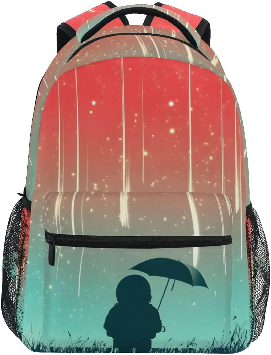 Meteor Shower Astronaut Backpack for School Girls Boys - Book Bag Laptop Travel Backpack Daypack M