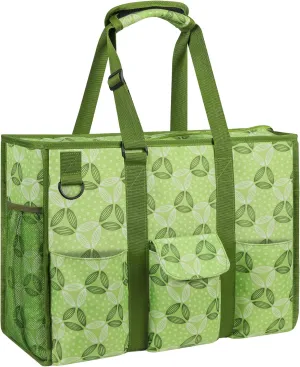 MHOMER Large Utility Tote Bag for Women, Zip-Top Teachers Tote Bag with 12 Pockets, Waterproof Nurse Bag for Working Women