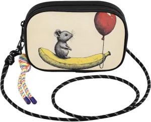 Mice Banana Red Balloon Crossbody Bag for Women Cell Phone Purses Women's Small Shoulder Handbags Wallet Purse with Strap