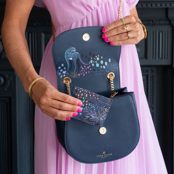 Midnight Leopard Card Holder