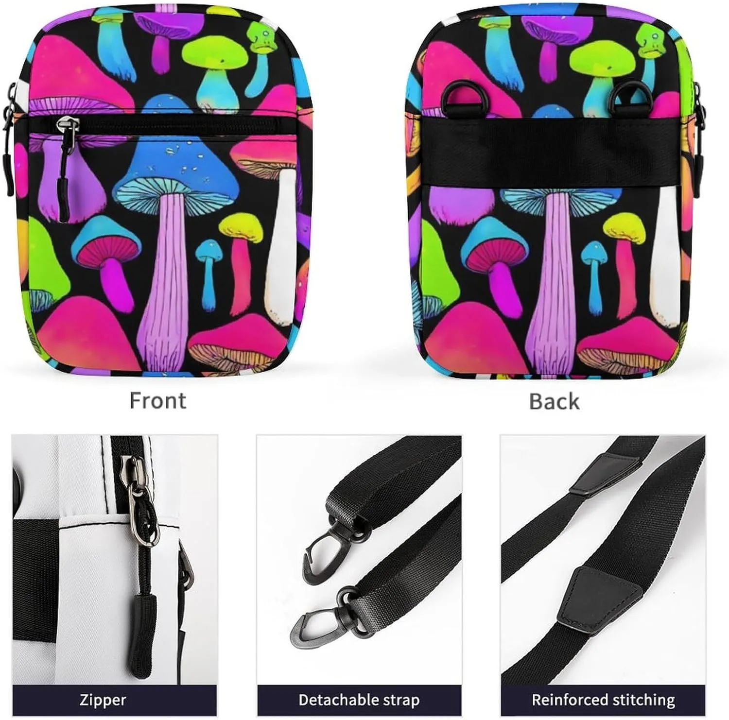 Mini Crossbody Bag for Women, Waterproof Zipper Shoulder Bag Casual Cell Phone Purse Travel Pouch