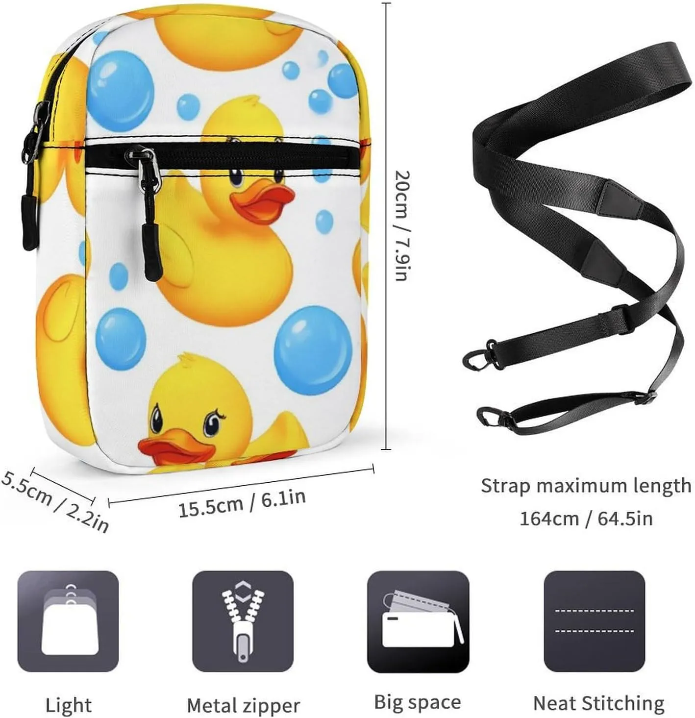 Mini Crossbody Bag for Women, Waterproof Zipper Shoulder Bag Casual Cell Phone Purse Travel Pouch