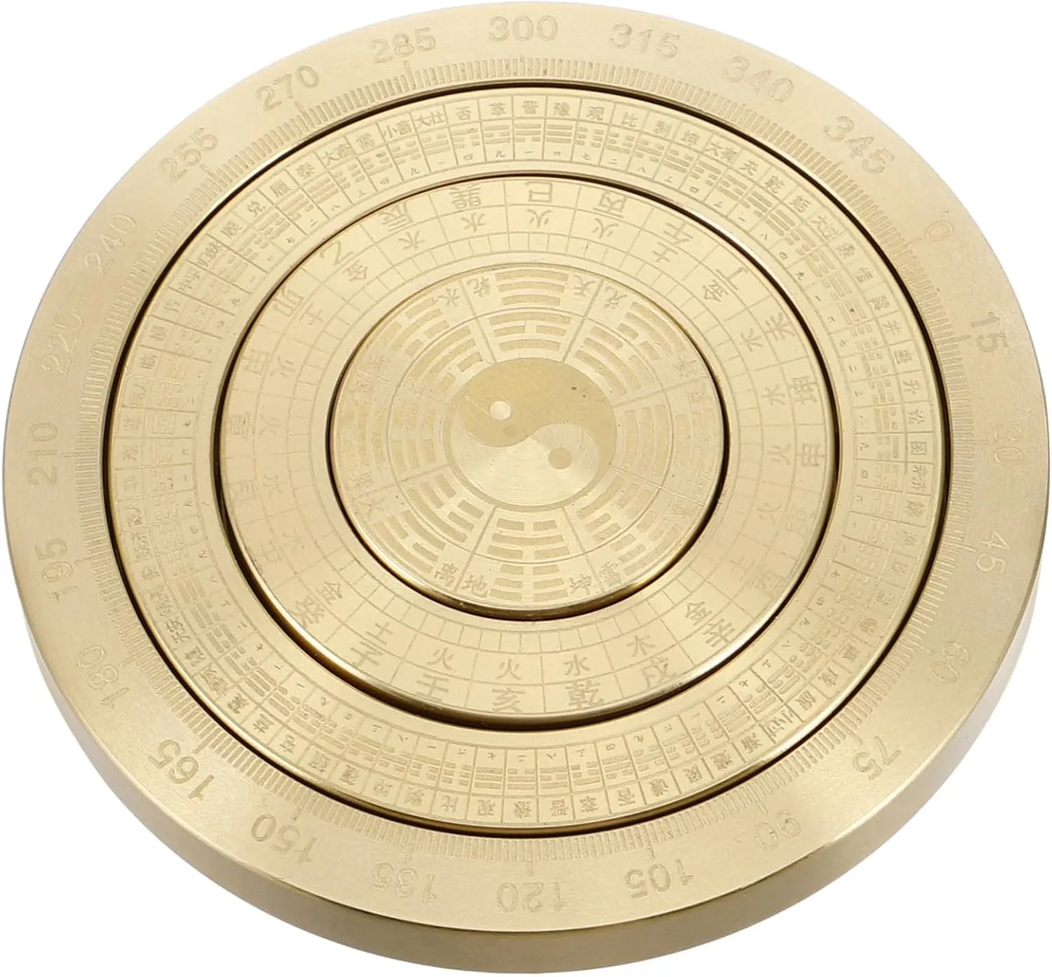 Mini Feng Shui Bagua Compass Portable Handheld Decor for Outdoor Use Easy to Carry Stable Build Amulet for Luck and Balance Any Setting