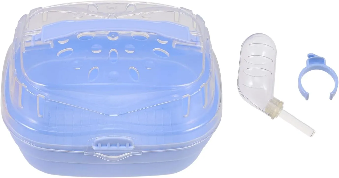Mipcase Hamster Cage Small Animal Carrier Cage Hamster Outgoing House Hamster Case Hamster Habitat Cage Pet Carrier Pouch Small Animal Critter Carrier Travel Carrying Bag Pp Backpack White