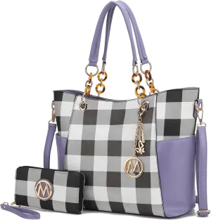 MKF Collection Tote Bag for Women, Handbag Set with Wallet-Top-Handle- Vegan Leather Purse
