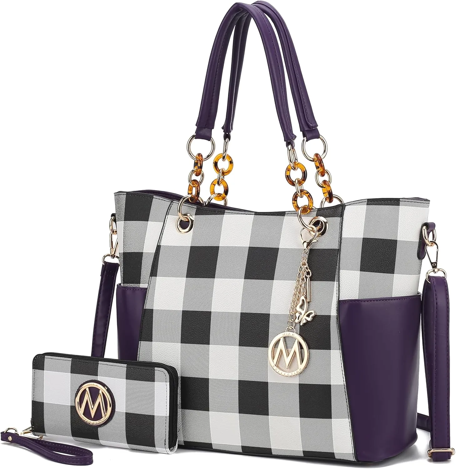 MKF Collection Tote Bag for Women, Handbag Set with Wallet-Top-Handle- Vegan Leather Purse