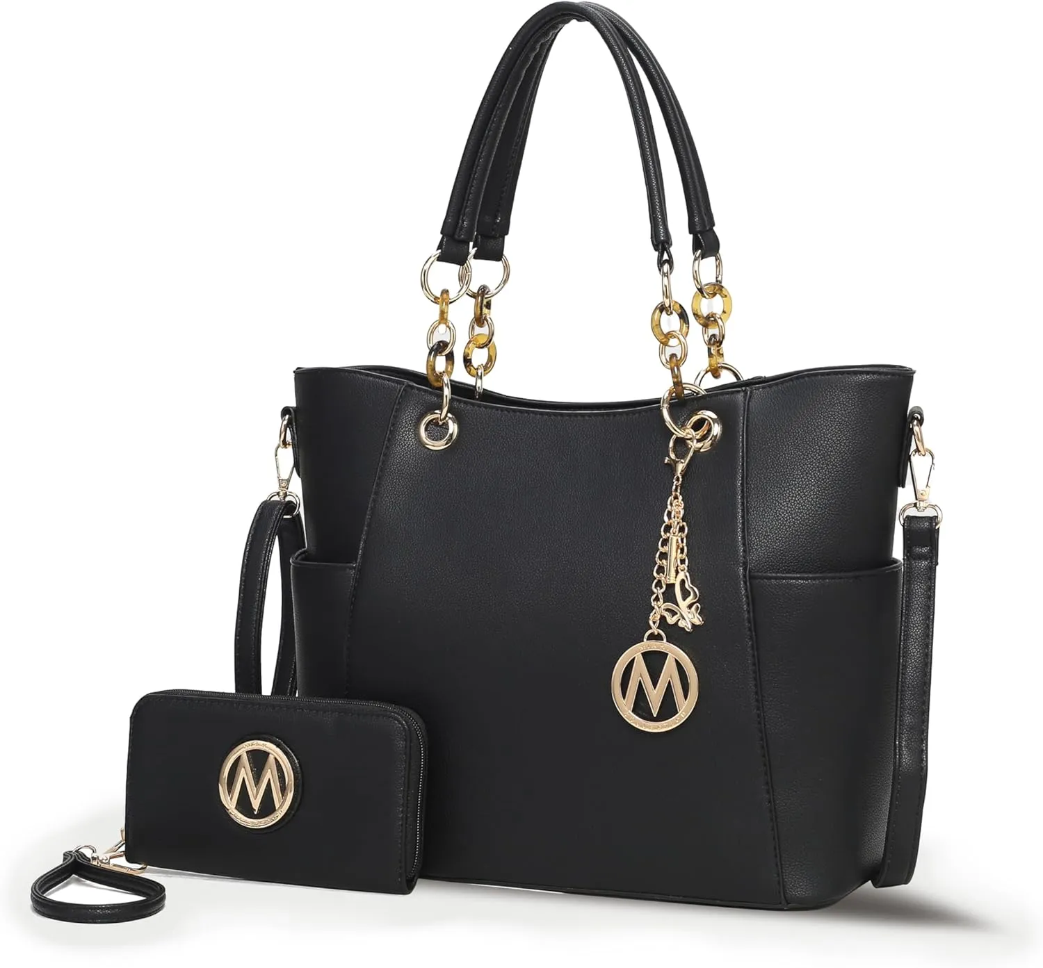 MKF Collection Tote Bag for Women, Handbag Set with Wallet-Top-Handle- Vegan Leather Purse
