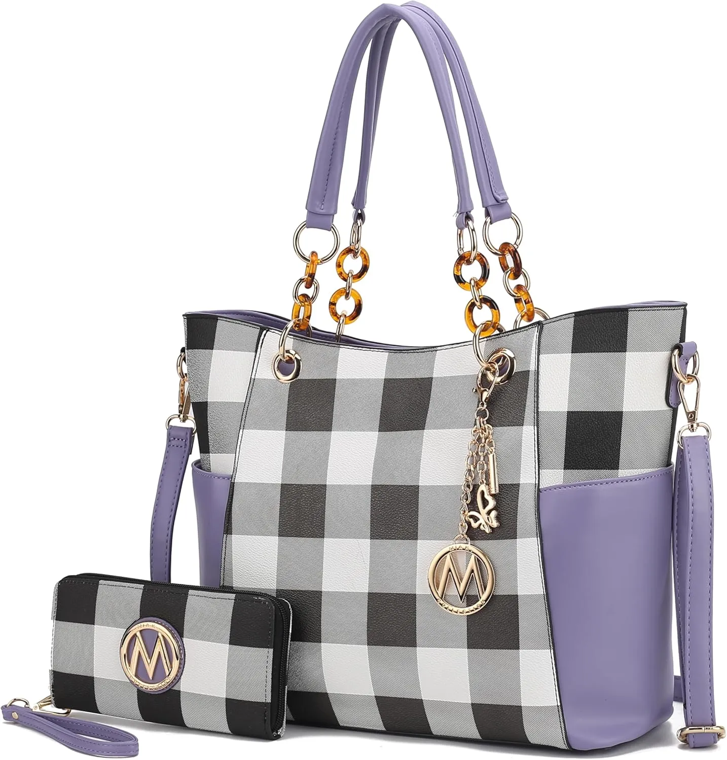 MKF Collection Tote Bag for Women, Handbag Set with Wallet-Top-Handle- Vegan Leather Purse
