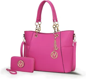 MKF Collection Tote Bag for Women, Handbag Set with Wallet-Top-Handle- Vegan Leather Purse